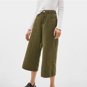 Mid-Rise Culotte Jeans